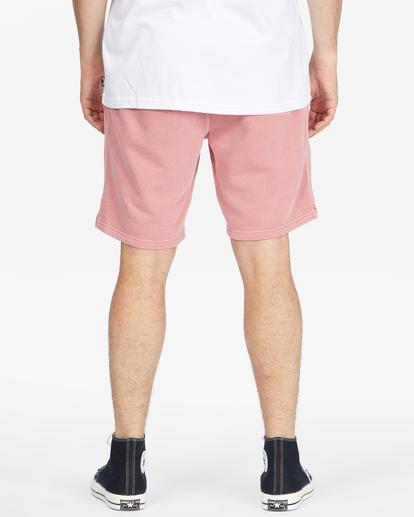4 Wave Washed Elastic Waist Sweatshorts Red ABYWS00182 Billabong