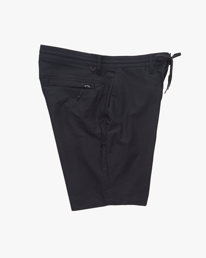 6 A/Div Surftrek Plus Organic Elastic Waist Shorts 19" Black ABYWS00185 Billabong