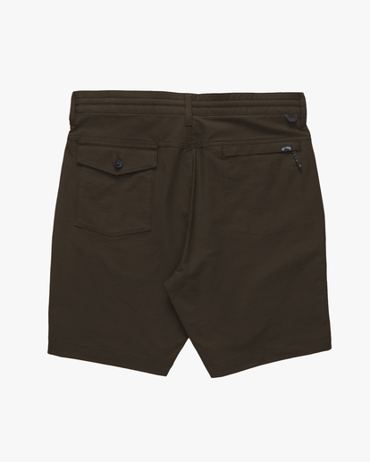 1 A/Div Surftrek Plus Organic Elastic Waist Shorts 19" Brown ABYWS00185 Billabong