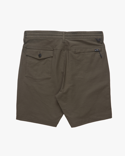 5 A/Div Surftrek Plus Elastic Waist Shorts 19" Green ABYWS00185 Billabong