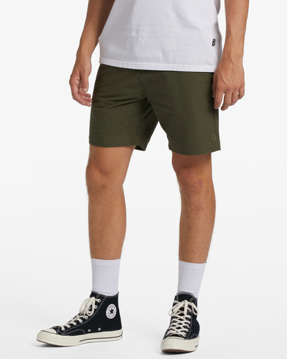1 A/Div Surftrek Plus Elastic Waist Shorts 19" Green ABYWS00185 Billabong