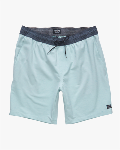 4 Crossfire Elastic Waist Submersible Shorts 18" Blue ABYWS00190 Billabong