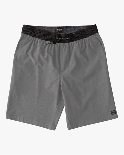 4 Crossfire Elastic Waist Submersible Shorts 18" Grey ABYWS00190 Billabong