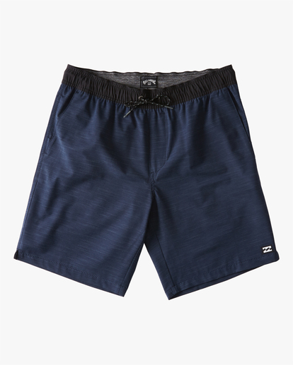 4 Crossfire Elastic Waist Submersible Shorts 18" Blue ABYWS00190 Billabong