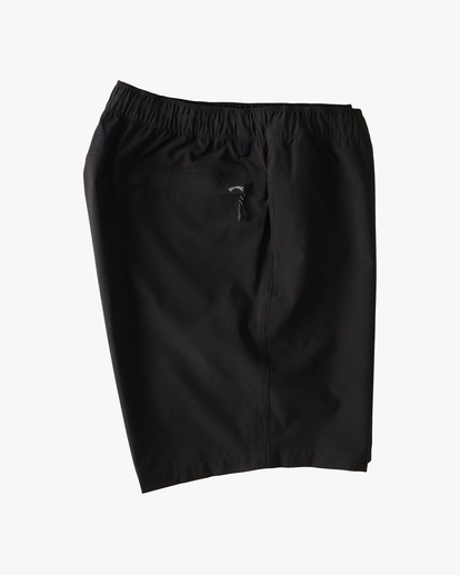 8 A/Div Surftrek Elastic Waist Shorts 17" Black ABYWS00196 Billabong