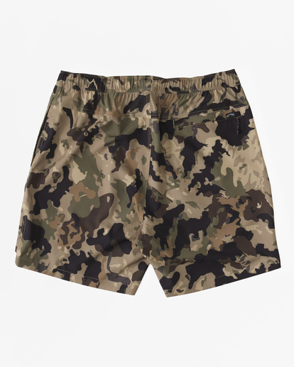 4 A/Div Surftrek Elastic Waist Shorts 17" Green ABYWS00196 Billabong