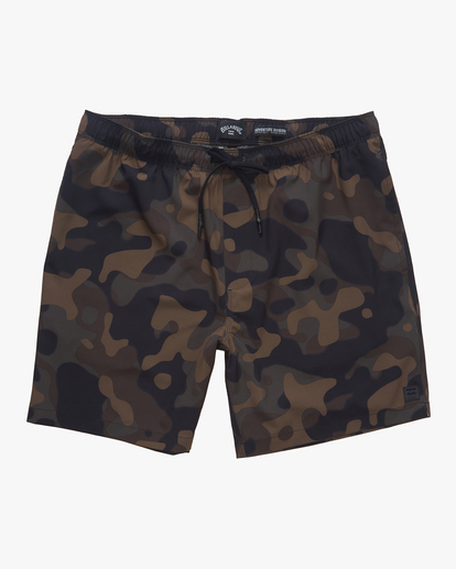 4 A/Div Surftrek Elastic Waist Shorts 17" Green ABYWS00196 Billabong