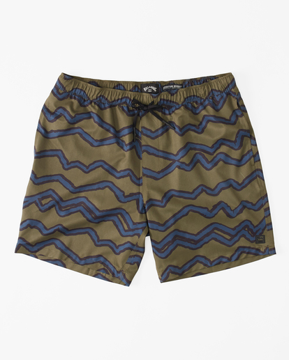 3 A/Div Surftrek Elastic Waist Shorts 17" Green ABYWS00196 Billabong