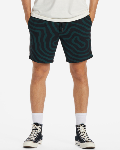 0 A/Div Surftrek Elastic Shorts 17" Green ABYWS00196 Billabong