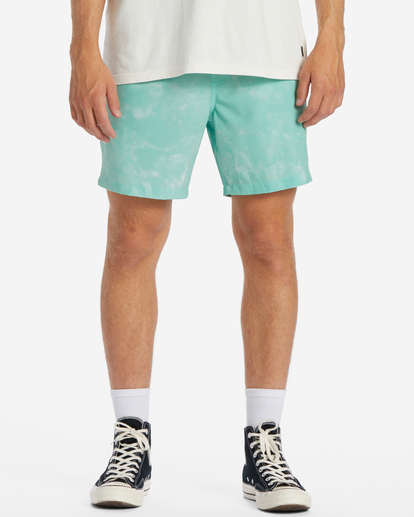 0 A/Div Surftrek Elastic Shorts 17" Green ABYWS00196 Billabong