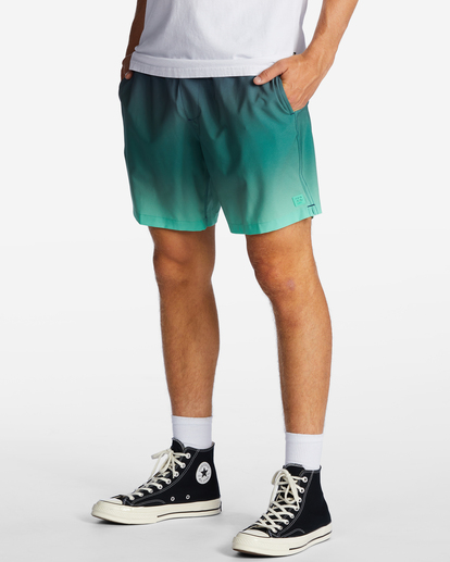 1 A/Div Surftrek Elastic Shorts 17" Green ABYWS00196 Billabong