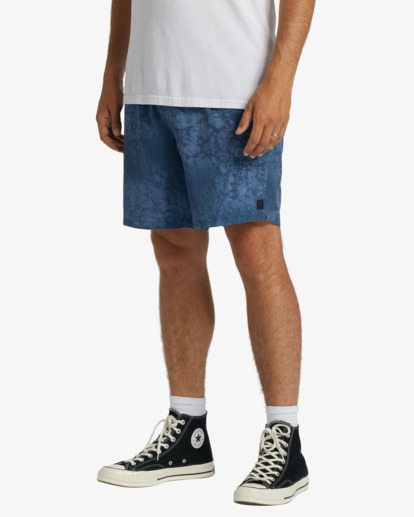 1 A/Div Surftrek Elastic Waist Shorts 17" Blue ABYWS00196 Billabong