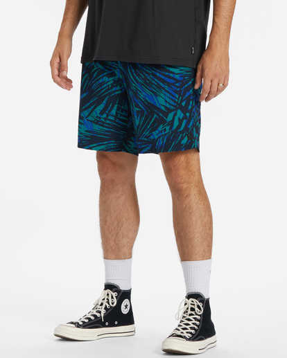 1 A/Div Surftrek Elastic Shorts 17" Blue ABYWS00196 Billabong