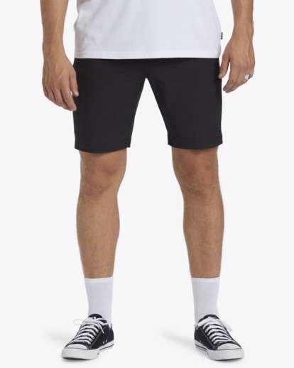 2 Crossfire Slub Submersible 19" Shorts Black ABYWS00199 Billabong