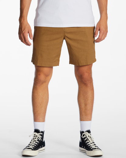 0 Surftrek Hemp Technical Elasticized Shorts Brown ABYWS00201 Billabong