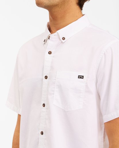 4 All Day Short Sleeve Shirt White ABYWT00110 Billabong