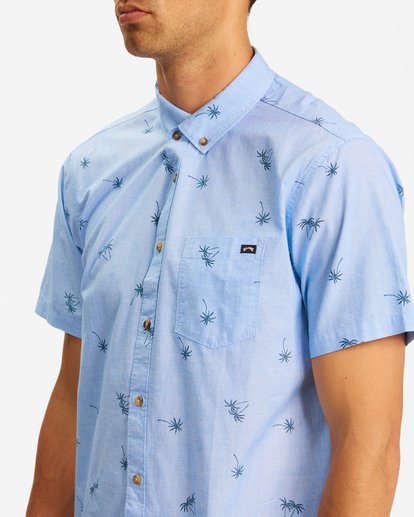 3 Sundays Mini Short Sleeve Shirt Blue ABYWT00112 Billabong