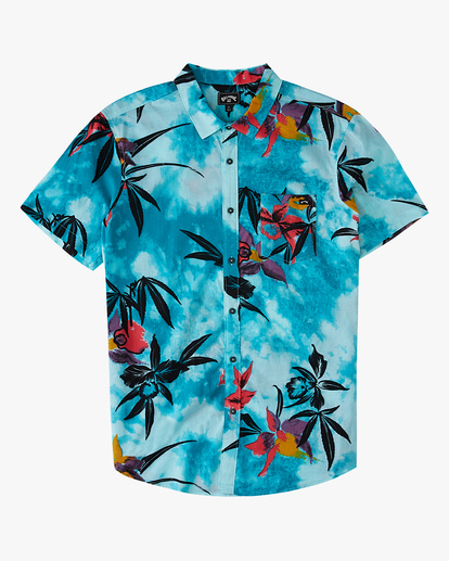 4 Sundays Floral Short Sleeve Shirt Blue ABYWT00113 Billabong
