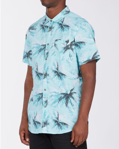 1 Sundays Floral Short Sleeve Shirt Blue ABYWT00113 Billabong