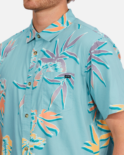 3 Sundays Floral Short Sleeve Shirt Blue ABYWT00113 Billabong
