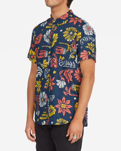 2 Sundays Floral Short Sleeve Shirt Brown ABYWT00113 Billabong