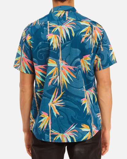 2 Sundays Floral Short Sleeve Shirt Blue ABYWT00113 Billabong