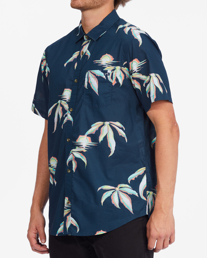 1 Sundays Floral Short Sleeve Shirt Blue ABYWT00113 Billabong