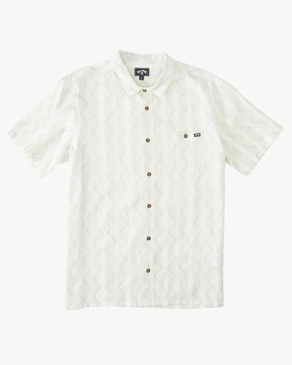 6 Sundays Jacquard Short Sleeve Shirt Beige ABYWT00114 Billabong