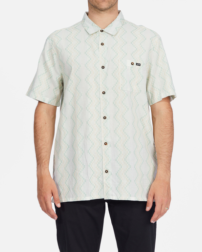 1 Sundays Jacquard Short Sleeve Shirt Beige ABYWT00114 Billabong