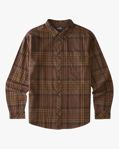 6 Coastline Flannel Shirt Brown ABYWT00116 Billabong