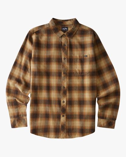 6 Coastline Flannel Shirt Brown ABYWT00116 Billabong