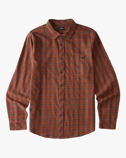 6 Coastline Flannel Shirt Brown ABYWT00116 Billabong