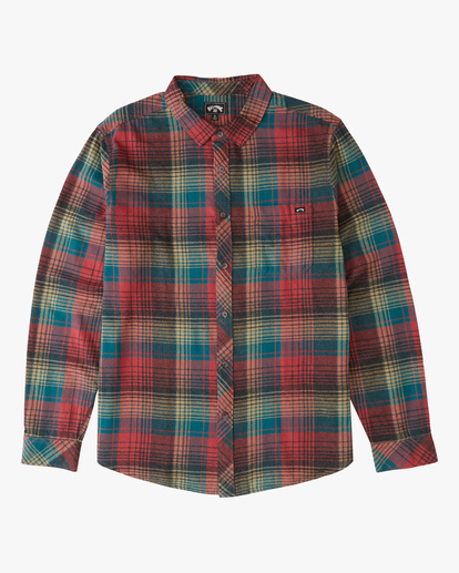 4 Coastline Flannel Shirt Red ABYWT00116 Billabong