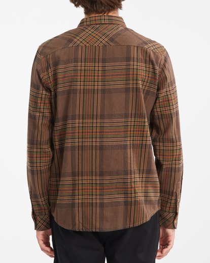 2 Coastline Flannel Shirt Brown ABYWT00116 Billabong