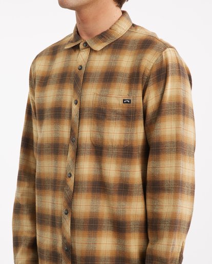 3 Coastline Flannel Shirt Brown ABYWT00116 Billabong