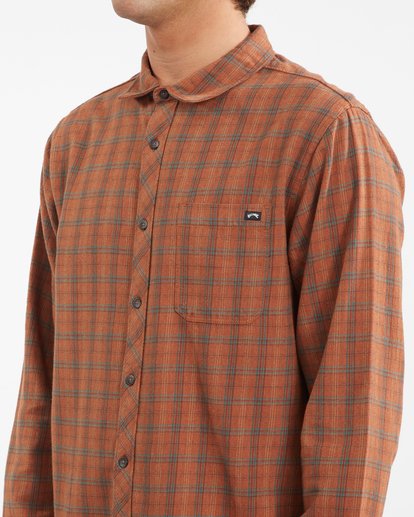 3 Coastline Flannel Shirt Brown ABYWT00116 Billabong