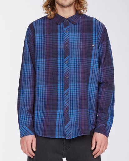 0 Coastline Flannel Shirt Blue ABYWT00116 Billabong