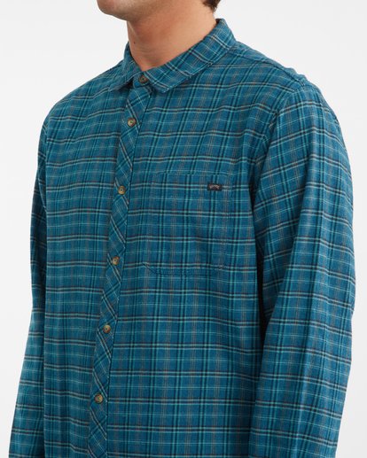 3 Coastline Flannel Shirt Blue ABYWT00116 Billabong