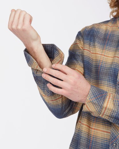 4 Coastline Flannel Shirt Blue ABYWT00116 Billabong