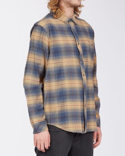 2 Coastline Flannel Shirt Blue ABYWT00116 Billabong