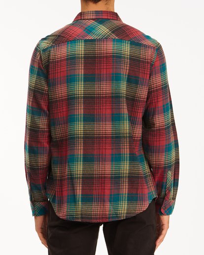 2 Coastline Flannel Shirt Red ABYWT00116 Billabong