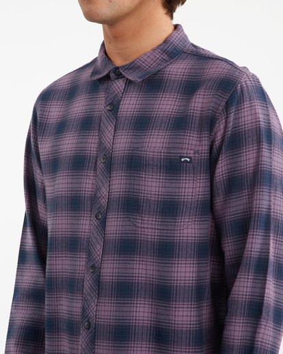 3 Coastline Flannel Shirt Purple ABYWT00116 Billabong