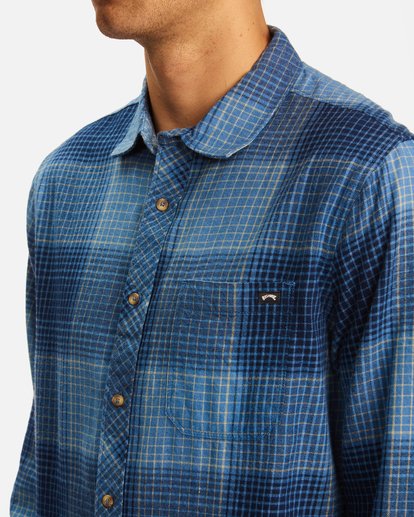3 Coastline Flannel Shirt Blue ABYWT00116 Billabong