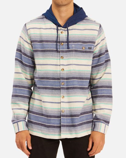 0 Baja Hooded Flannel Beige ABYWT00117 Billabong