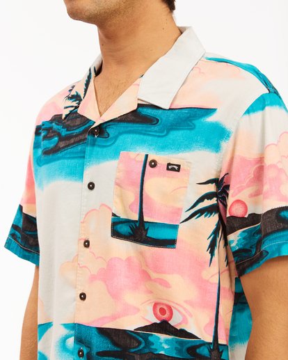 3 Sundays Vacay Short Sleeve Shirt Blue ABYWT00122 Billabong