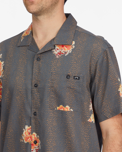3 Sundays Vacay Short Sleeve Shirt Grey ABYWT00122 Billabong