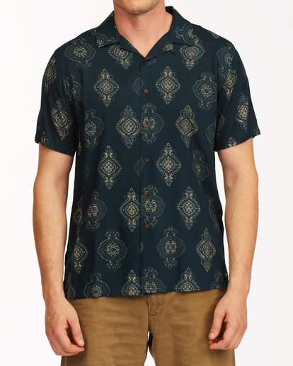 0 Sundays Vacay Short Sleeve Shirt Blue ABYWT00122 Billabong