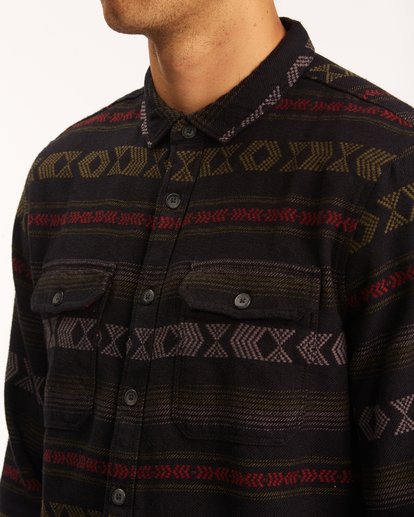3 Offshore Jacquard Flannel Shirt Black ABYWT00135 Billabong