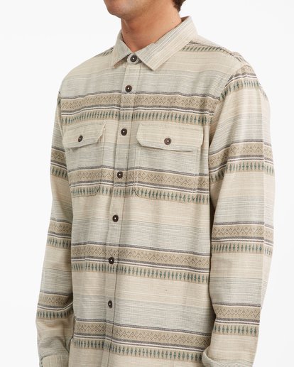 3 Offshore Jacquard Flannel Shirt Beige ABYWT00135 Billabong
