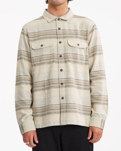 0 Offshore Jacquard Flannel Shirt Beige ABYWT00135 Billabong
